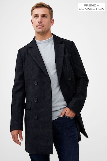 French Connection Mid Grey Db Overcoat (Q69734) | £150