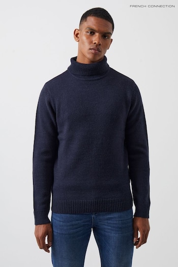 French Connection Blue Roll Neck Knit Jumper (Q69739) | £40