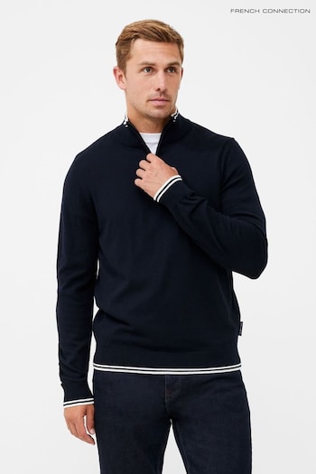 French Connection Blue Funnel Neck Knitwear Jumper (Q69770) | £40