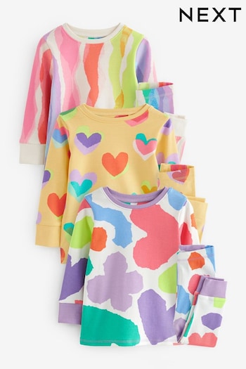 Multi Fluro Rainbow Pyjamas 3 Pack (9mths-12yrs) (Q69810) | £28 - £34