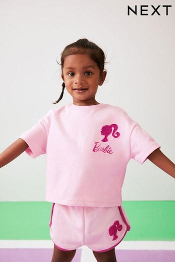 Pink Barbie T-Shirt and Shorts Set (3mths-7yrs) (Q69872) | £15 - £19