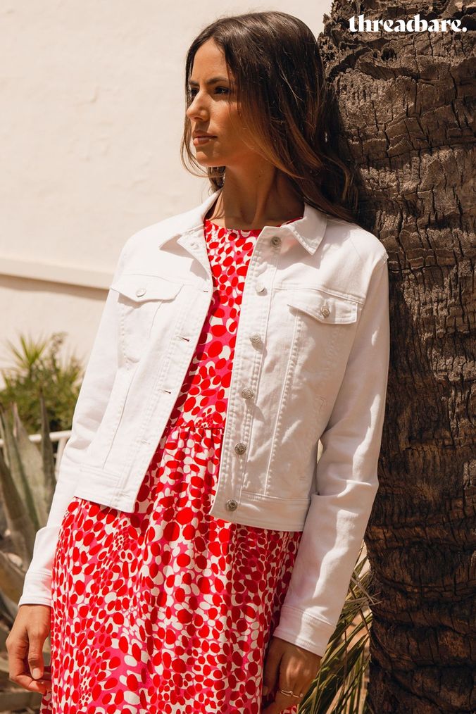 Women s White Denim Jackets Off White Denim Jackets Next
