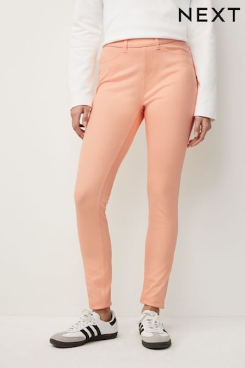 Peach Pink Jersey Denim Leggings (Q69966) | £22