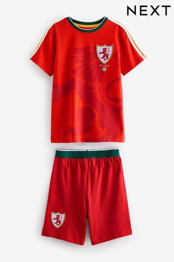 Red/Yellow/Green Wales Single Short Pyjamas (4-14yrs) (Q69977) | £11 - £16