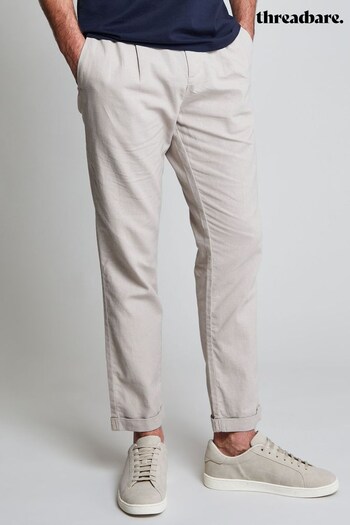 Threadbare Natural Luxe Linen Blend Drawstring Trousers (Q70126) | £30