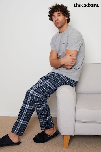 Threadbare Grey Cotton Pyjama Set (Q70190) | £22