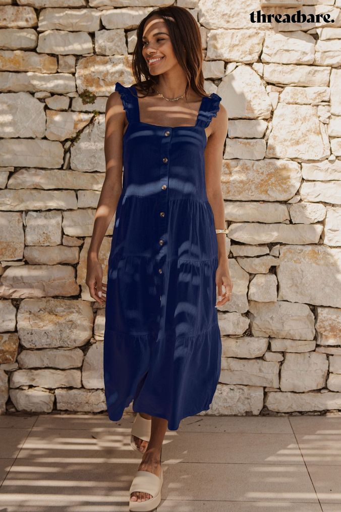 Linen blend hot sale summer dresses