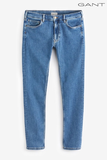 GANTTeen Boys Blue Slim Fit Jeans Regular-Fit (Q70391) | £60