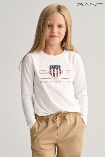 GANT Kids Archive Shield Long Sleeve T-Shirt (Q70457) | £30