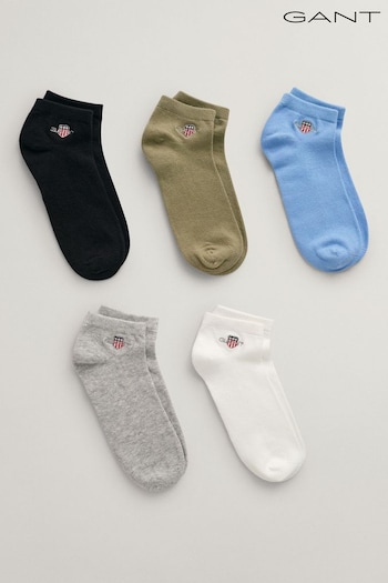 GANT Blue Teens Shield Sneaker Socks 5 Pack (Q70459) | £20