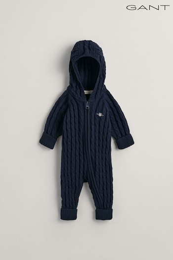 GANT Baby Shield Cotton Cable Knit One-Piece (Q70460) | £80