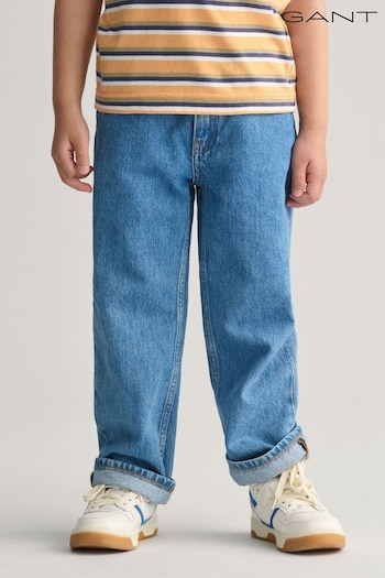 GANT Kids Blue Relaxed Fit Jeans knee (Q70474) | £60