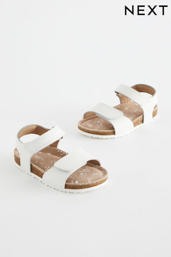 White Wide Fit (G) Leather Corkbed Sandals loewe (Q70527) | £15 - £17