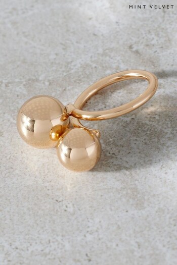 Mint Velvet Gold Tone Chunky Sphere Ring (Q70773) | £29