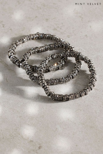 Mint Velvet Natural Beaded Friendship Bracelet Set (Q70781) | £32