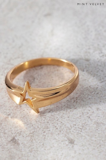 Mint Velvet Gold Plated Star Ring (Q70814) | £39