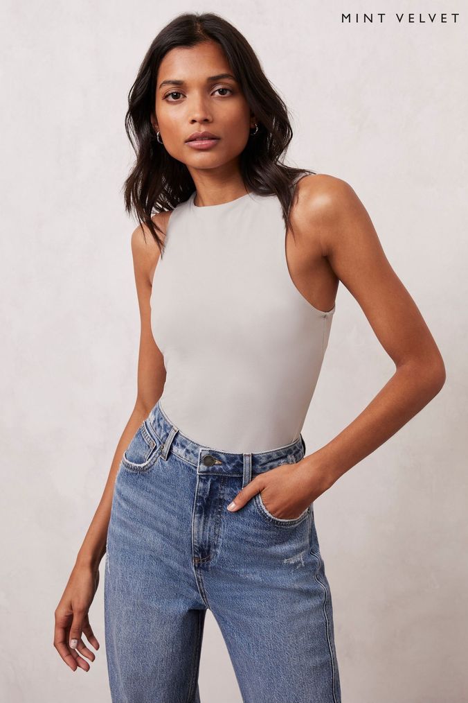 Silver vest top best sale next