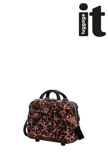 IT Luggage Natural Indulging Leopard Print Vanity Case (Q70965) | £30