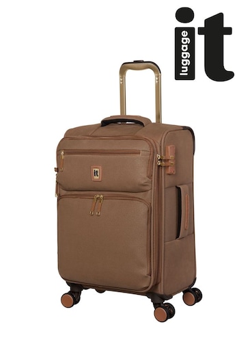 IT Luggage Brown Enduring Tan Cabin Suitcase (Q71008) | £80