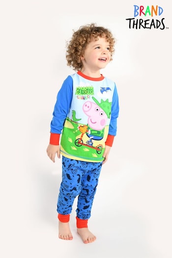 Brand Threads Blue George Pig Boys Pyjamas (Q71040) | £17