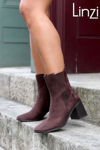 Linzi Brown Asher Classic Heeled Chelsea Boots (Q71065) | £42