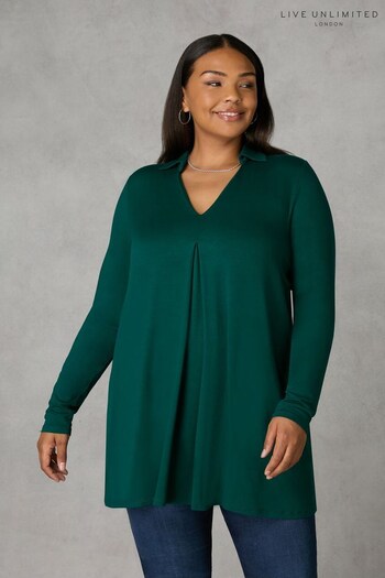 Live Unlimited Jersey Pleat Front Tunic (Q71116) | £39
