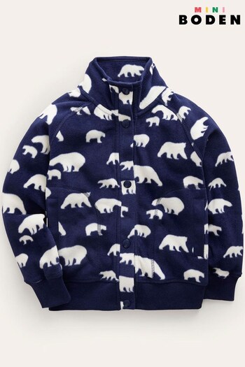 Boden Blue Cosy Polar Bear Fleece Jacket (Q71141) | £34 - £39