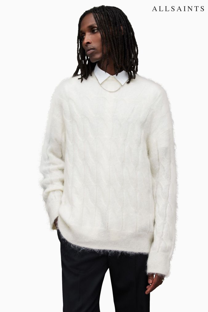 All saints white jumper on sale