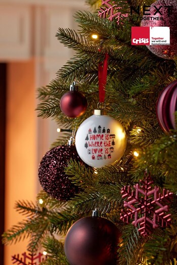 Personalised Crisis Charity Christmas Bauble (Q71202) | £11