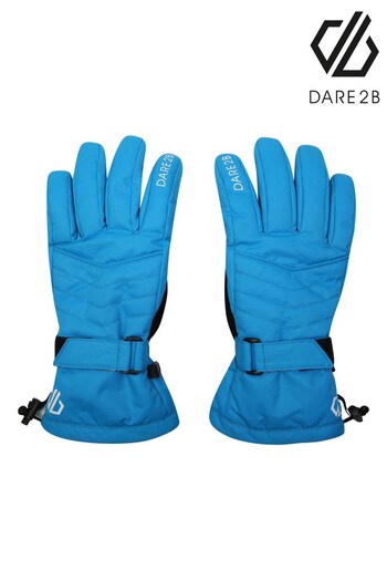 Dare 2b Womens Blue Acute Waterproof Ski Gloves (Q71321) | £25