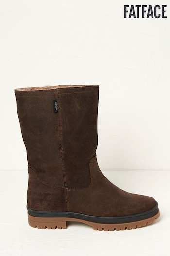 FatFace Brown Tabitha Midheight Walking Boots gebrochenem (Q71328) | £110