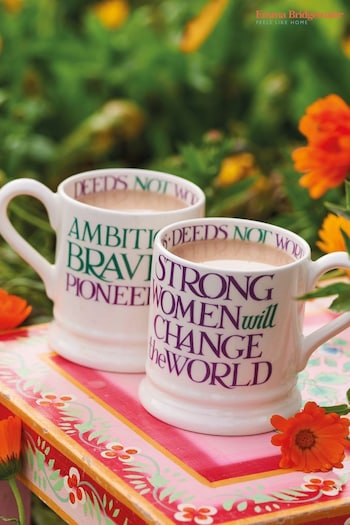 Emma Bridgewater Cream Purple Toast Change Our World 1/2 Pint Mug (Q71339) | £25