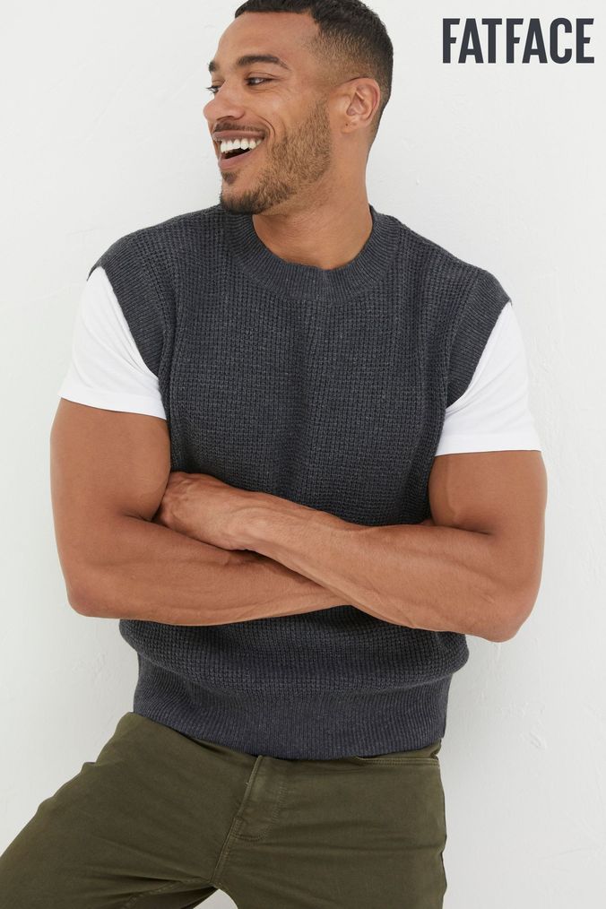 Sleeveless cardigan top mens next