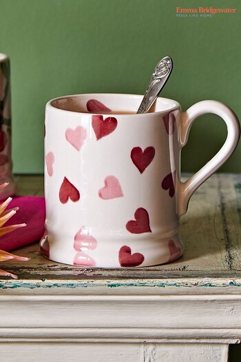 Emma Bridgewater Cream Pink Hearts 1/2 Pint Mug (Q71356) | £25