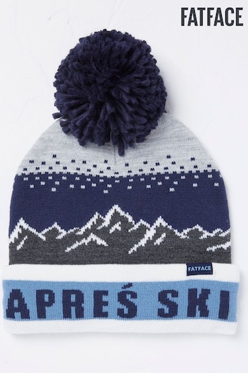 FatFace Blue Ski Mountains Beanie Hat (Q71368) | £12.50