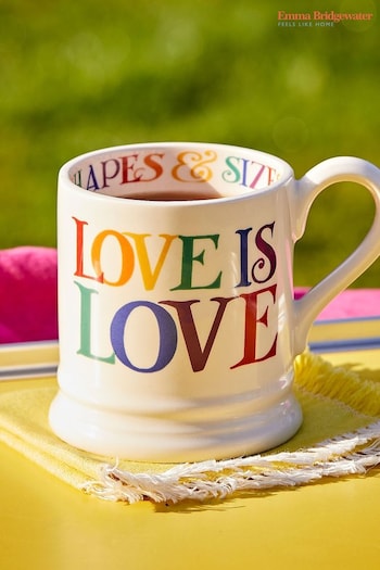 Emma Bridgewater Cream Rainbow Toast Love Is Love 1/2 Pint Mug (Q71384) | £25