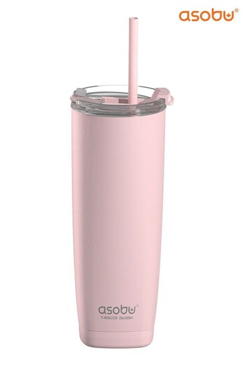 Asobu Pink Aqualina Drinks Tumbler With Built In Straw (Q71402) | £25