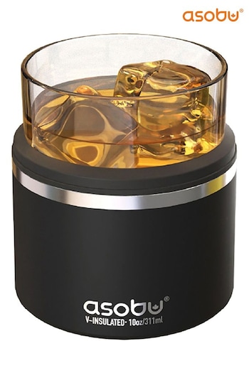Asobu Black Insulated “On the Rocks” Drinks Glass Sleeve (Q71423) | £25