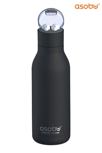 Asobu Black Earphone H2 Audio Insulated Water Bottle (Q71428) | £43