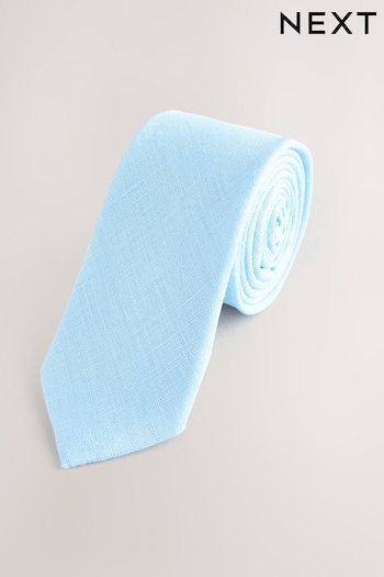 Light Blue Linen Tie (1-16yrs) (Q71449) | £9