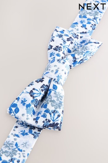 Blue Floral Floral Bow Tie (1-16yrs) (Q71478) | £7