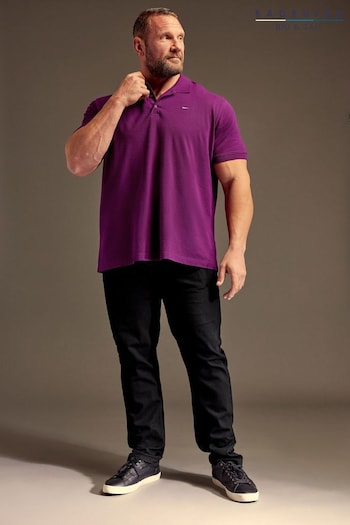 BadRhino Big & Tall Purple Plain Polo Shirt (Q71506) | £19