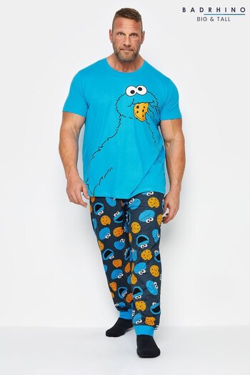 BadRhino Big & Tall Blue Cookie Monster Pyjamas Set (Q71508) | £34