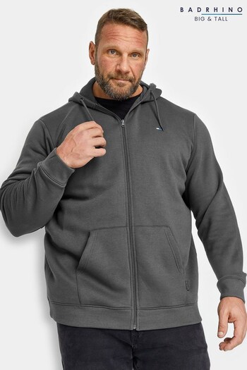 BadRhino Big & Tall Grey Zip Through Sweatshirt (Q71531) | £29