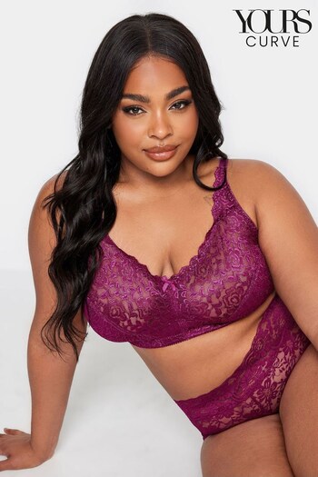 Yours Curve Pink Hi Shine Non Wired Non Padded Bra (Q71564) | £20