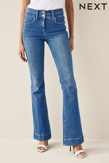 Dark Blue Lift Slim And Shape Flare Jeans (Q71608) | £50