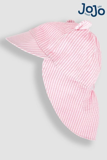 JoJo Maman Bébé Pink Stripe Legionnaire Cap (Q71618) | £14