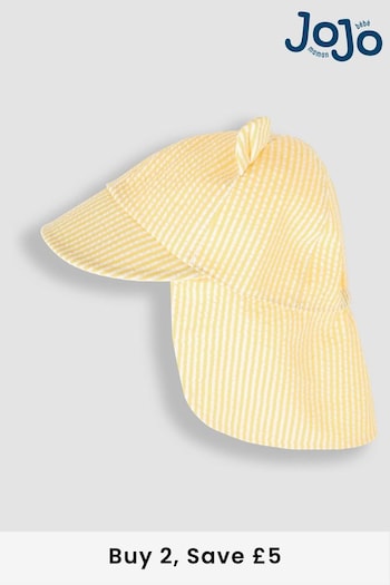 JoJo Maman Bébé Yellow Stripe Legionnaire Cap (Q71652) | £14