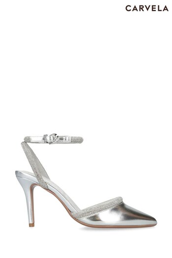 Carvela Silver Chrome Stargaze Court Shoes (Q71670) | £99