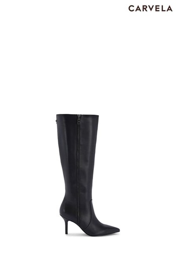 Carvela Runway Knee High Black Boots (Q71671) | £249